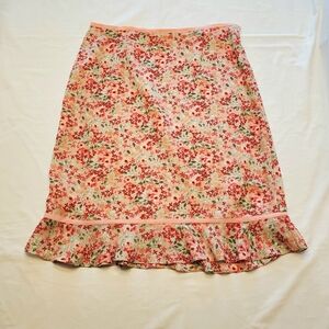 Vtg Christopher & Banks Women’s Size 14 Midi Skirt Flowy Chiffon 90s Cottagecore